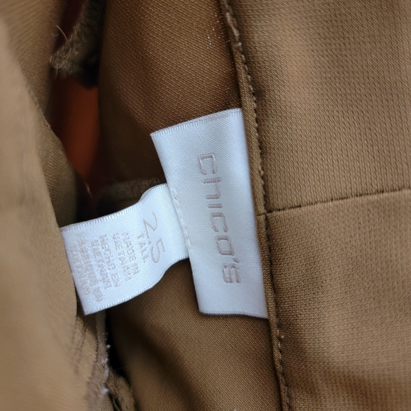 Chico's Saddle Brown Trouser Pants Sz. 2.5 Tall - Picture 3 of 6